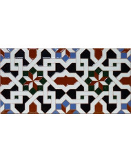 Azulejo Árabe relieve MZ-067-00, Pintado a Mano en Sevilla