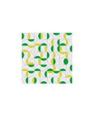 Motivo CEREZAS verde/amarillo FS-CERE-GY