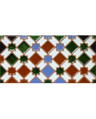 Azulejo Árabe relieve MZ-001-00, Pintado a Mano en Sevilla