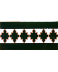 Relief Arabian tile MZ-004-21, Handmade in Seville