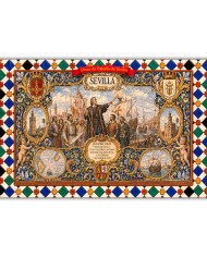 SEVILLA Y COLÓN - PLAZA DE ESPAÑA SEV-PZA, Pintado a Mano en Sevilla