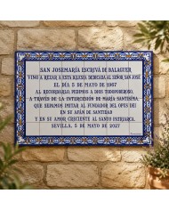 Letrero con Inscripción para Iglesia PER005, Hispalcerámica