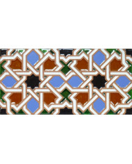Azulejo Árabe relieve MZ-006-00, Pintado a Mano en Sevilla