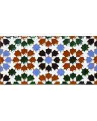 Azulejo Árabe relieve MZ-010-00, Pintado a Mano en Sevilla