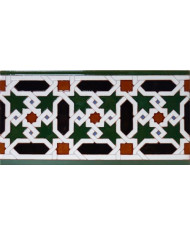 Relief Arabian tile MZ-015-00, Handmade in Seville
