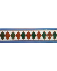 Relief Arabian tile MZ-018-00, Handmade in Seville