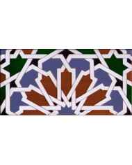 Relief Arabian tile MZ-040-00, Handmade in Seville
