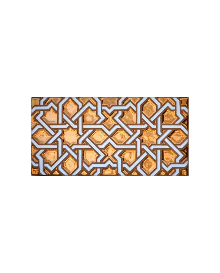 Azulejo Árabe relieve MZ-006-91, Pintado a Mano en Sevilla