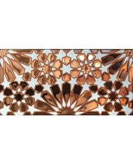 Arabian relief copper tiles MZ-011-91, Handmade in Seville