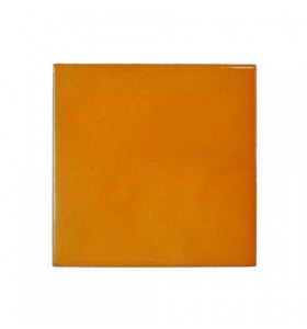 Handmade orange tile