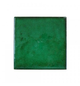 Azulejo artesano verde tinta pasaje