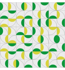 Komposition CEREZAS grün/gelb