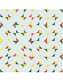 Mosaïque ESTRELLA rouge/jaune/vert