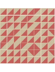 Composition CARTABON RAYAS red/beige