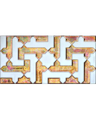 Arabian relief copper tiles MZ-041-91, Handmade in Seville