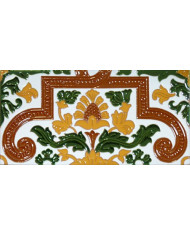 Sevillian relief tile MZ-053-01A, Handmade in Seville