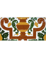 Sevillian relief tile MZ-053-01B, Handmade in Seville