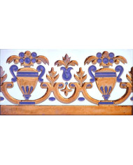 Sevillian relief copper tile MZ-027-941, Handmade in Seville