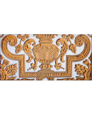 Sevillian relief copper tile MZ-053-91B, Handmade in Seville