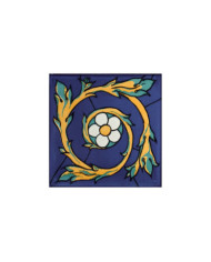 Tile 02AS-VIDRIERA20AZ, Handmade in Seville