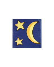 Tile 02AS-ESTRELLASYLUNA20AZ, Handmade in Seville