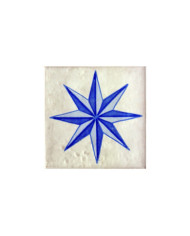 Tile 02AS-DAMAESTRELLA10AZ, Handmade in Seville