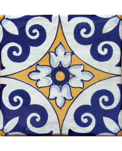 Azulejo 02AS-ALFARERIA15AZ, Pintado a Mano en Sevilla
