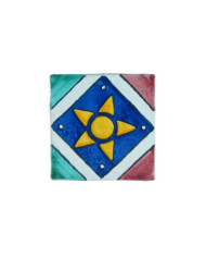 Tile 02AS-ESTELASOL13AZ, Handmade in Seville