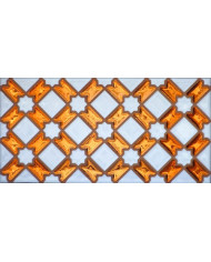 Arabian relief copper tiles MZ-001-19, Handmade in Seville