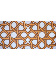 Arabian relief copper tiles MZ-006-19, Handmade in Seville